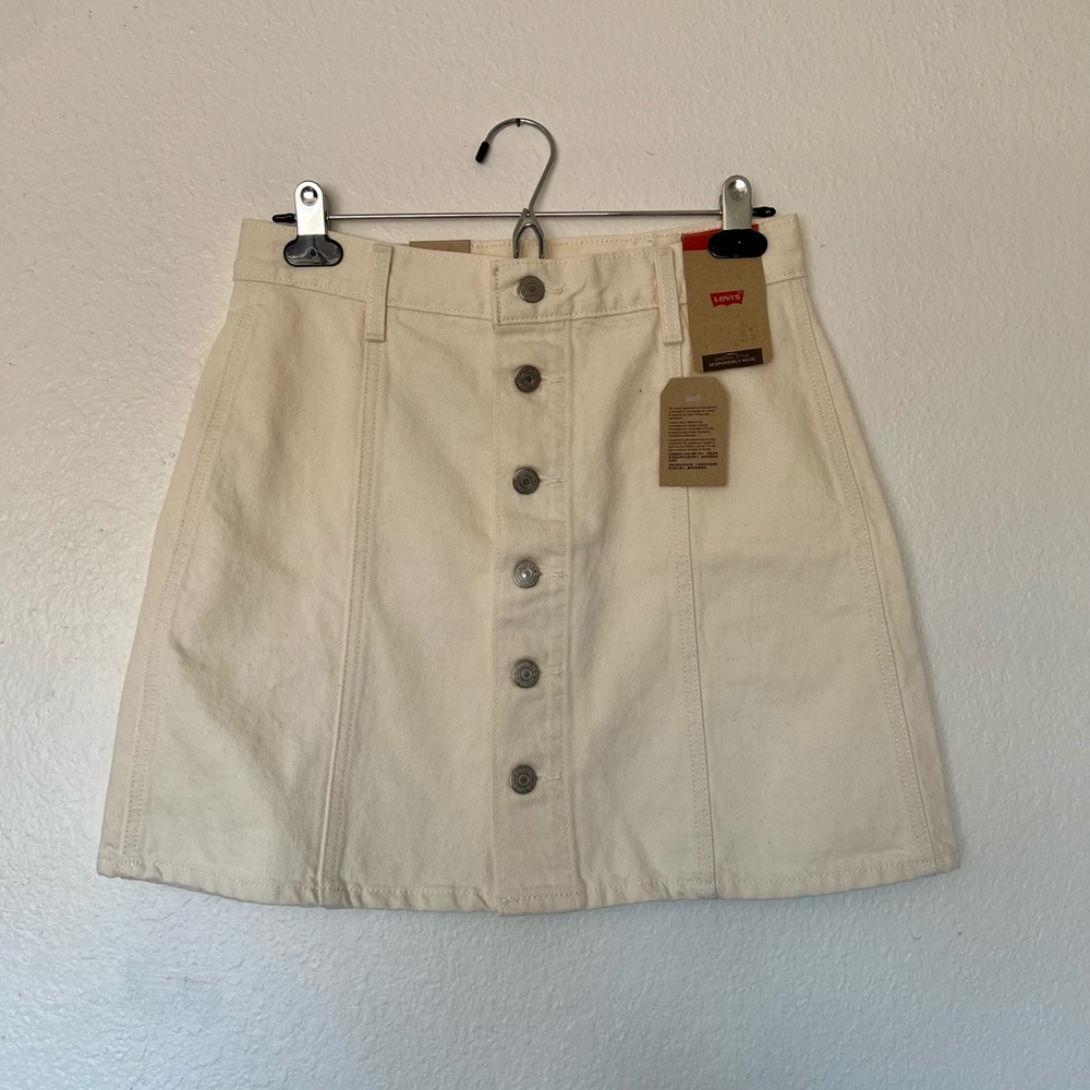 Levi's Cream Button-Front Women's Skirt